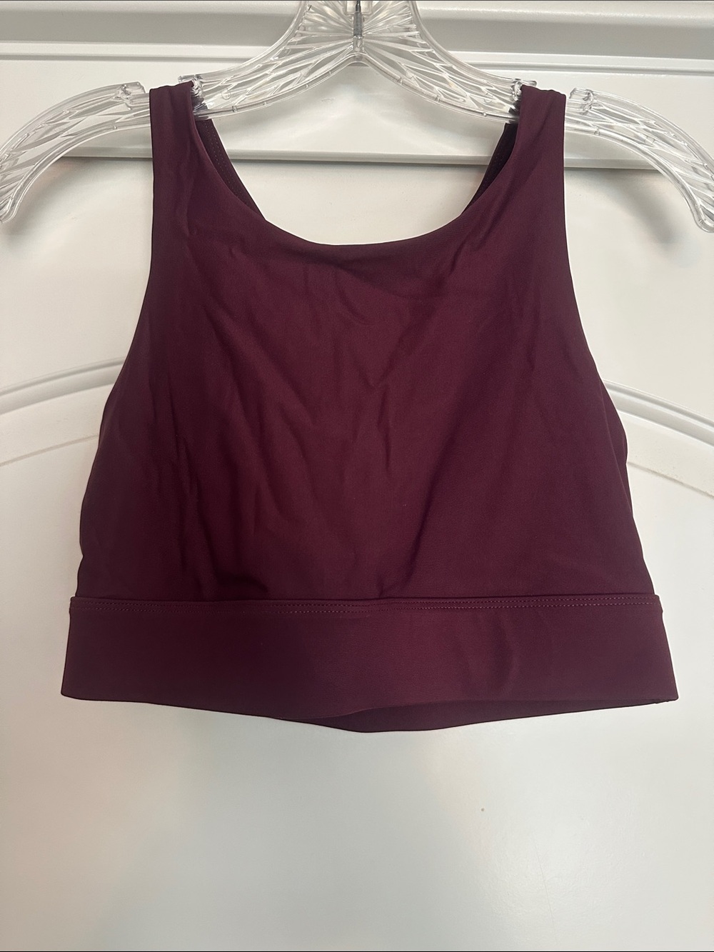 Women’s High-Neck Sports Bralette - Burgundy